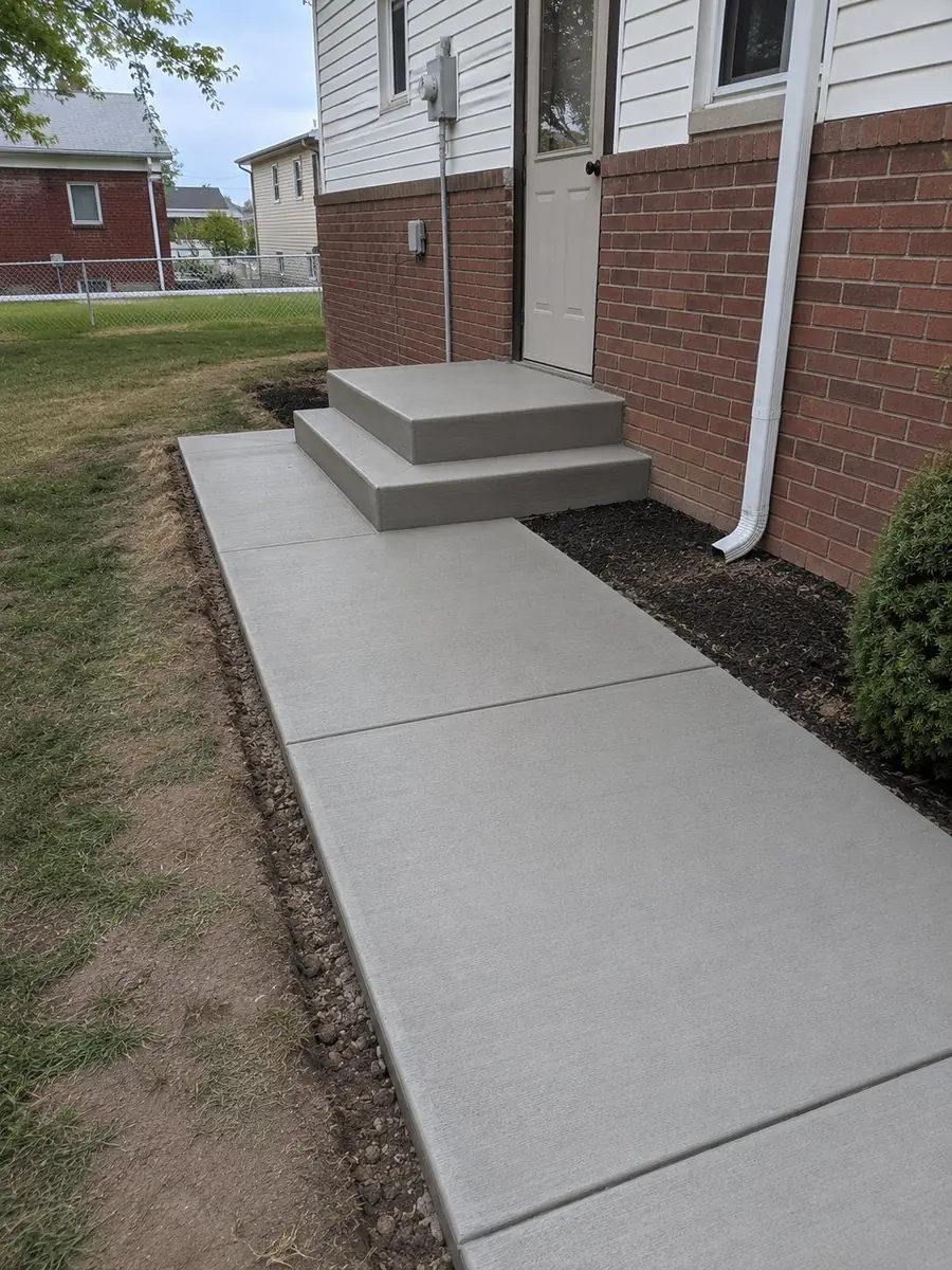 Concrete walkway with steps in Westland, MI